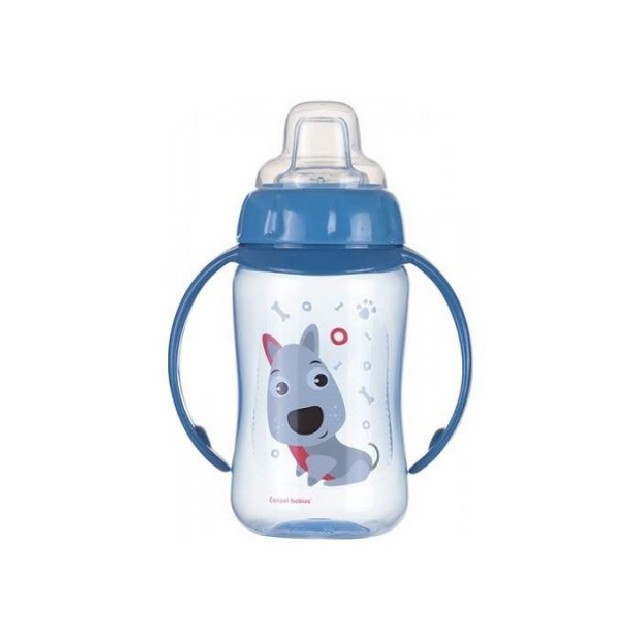 CANPOL BABY BOTTLE / CUP WITH BEAK AND HANDLES HAPPY ANIMALS TRAINING - DOG